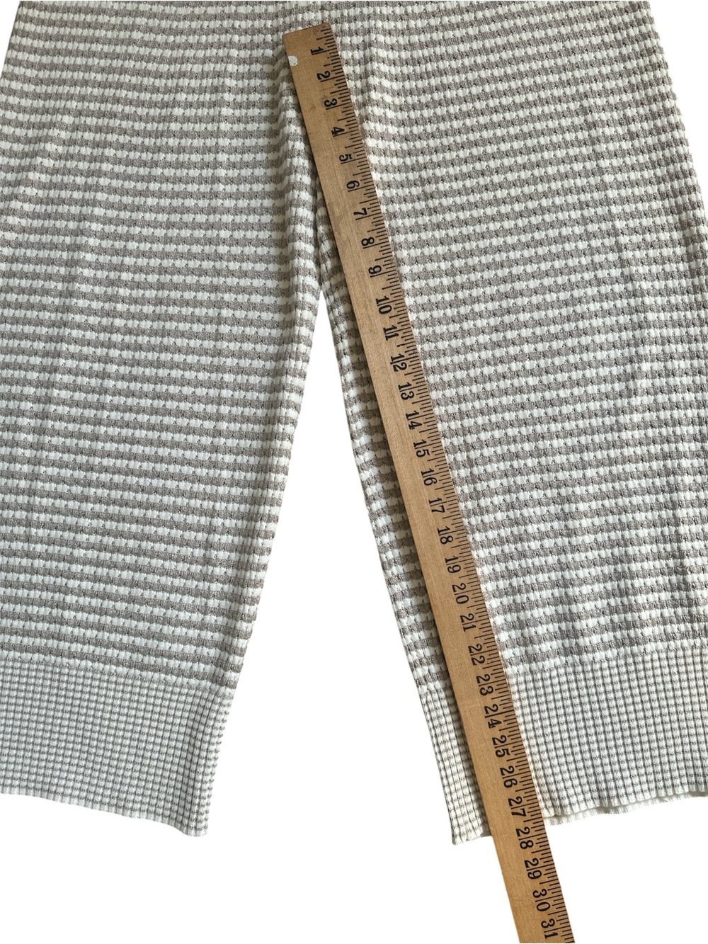 Ramy Brook Pants XL Cher Sandstone Beige White Wide Leg Cotton Stretch NWT $395 - Picture 9 of 12